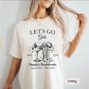 Custom Nashville Bachelorette Party Let's Go Girl T-Shirt