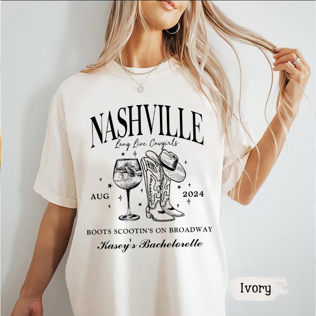 Custom Nashville Bachelorette Rodeo Cocktail T-Shirt (Creator Uploaded)