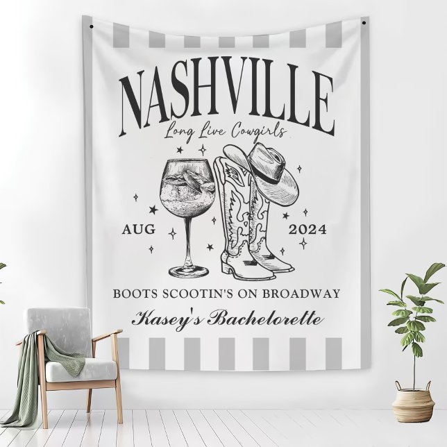 Custom Nashville Bachelorette Rodeo Cocktail Tapestry (Creator Uploaded)