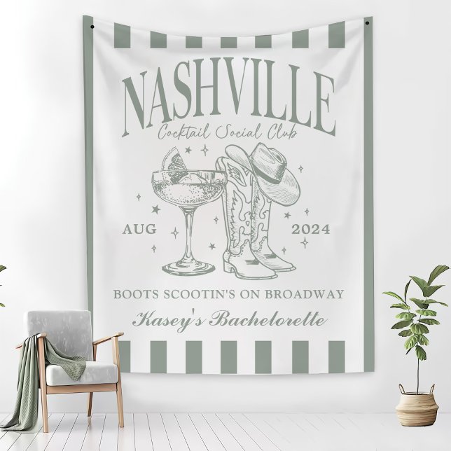 Custom Nashville Bachelorette Rodeo Cocktail Tapestry (Creator Uploaded)
