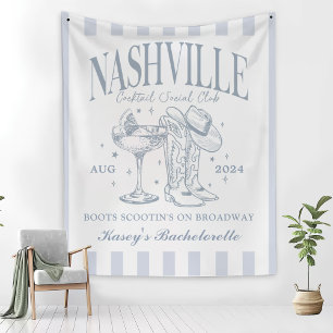 Custom  Nashville Bachelorette Rodeo Cocktail Tapestry