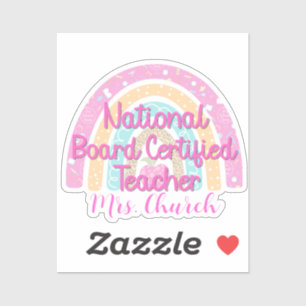 Custom National Board Certified Teacher Rainbow