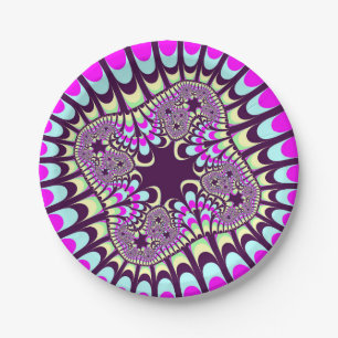 Custom Native Paint Flower Paper Plates