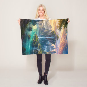 Custom Natural Image Fleece Blanket Soft Cosy Gift