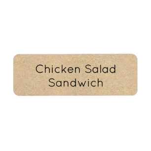 Custom Natural Kraft Paper Style Catering Food Return Address Label