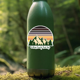Custom Nature Vacation Green Forest Water Bottle
