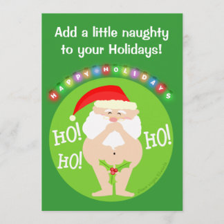 Custom Naughty Santa Christmas Party Invitation