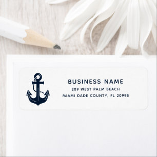 Custom Nautical Anchor Business Return Address Label