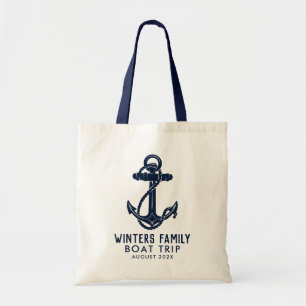 Custom Nautical Anchor Family Trip Boating Swag Tote Bag