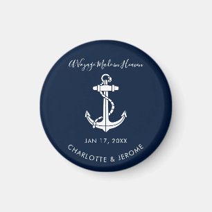 Custom Nautical Anchor Wedding Favours Magnet