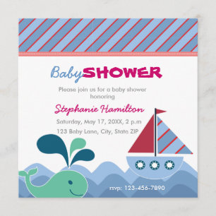 Custom nautical Baby Shower Invitation