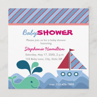Custom nautical Baby Shower Invitation