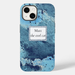 Custom Nautical Blue Art Canvas Phone Case