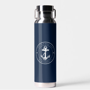 Custom Nautical Boat Anchor and Name Water Bottle