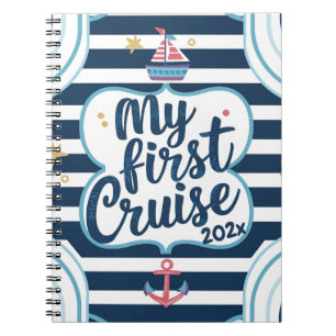Custom nautical my first cruise notebook