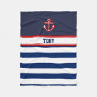 Custom Nautical Navy White Stripes