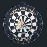 Custom Nautical Sailing Family Beach House Dartboard<br><div class="desc">Nautical theme family beach house games dartboard featuring a sailing boat, and modern typography that makes a perfect family get together games or just hanging out with friends. Perfect for bachelor parties. Check out the other matching items like tees for the rest of the family - mum, dad, brother, sister,...</div>