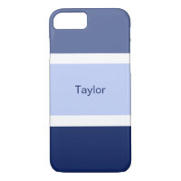 Custom Nautical Stripes Blue and White
