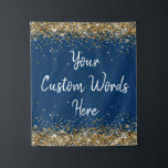 Custom Navy Backdrop Birthday Party Photo Booth Tapestry<br><div class="desc">custom backdrop for photo booth,  sparkle birthday twinkle 15th 18th,  glitter anniversary sweet 16 16th,  personalised 30th 21st 25th 35th,  bridal shower hen do weekend,  wedding night sparkly son boy,  husband bach prop bachelorette party,  quinceanera 40th 50th 60th 70th,  20th vow renewal graduation grad,  daughter girl navy blue gold</div>
