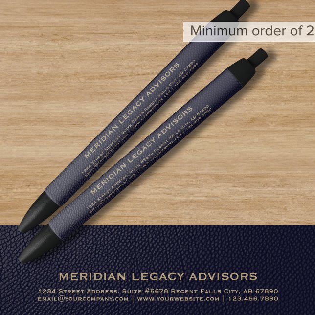 Custom Navy Blue and Gold Promotional Pen (Creator Uploaded)
