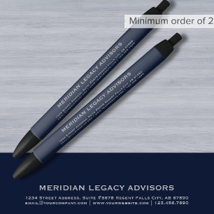 Custom Navy Blue and Grey Promotional Pen