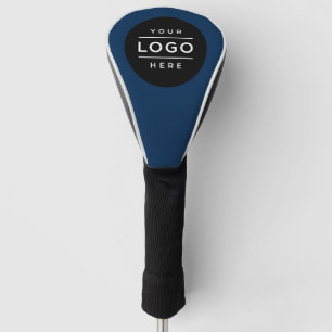 Custom Navy Blue Business Logo Branded Driver Golf Head Cover