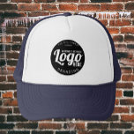 Custom Navy Blue Business Logo Company Employee  Trucker Hat<br><div class="desc">Feel free to personalise and customise this custom navy blue business logo company employee staff trucker hat. Edit options are available.</div>