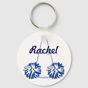 Custom Navy Blue Cheerleading Key Chain