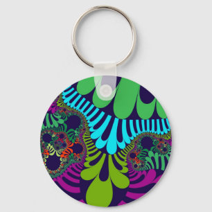 Custom Navy Blue Rainbow Mod Keychain