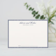 Custom Navy Blue Striped Preppy Baby Shower