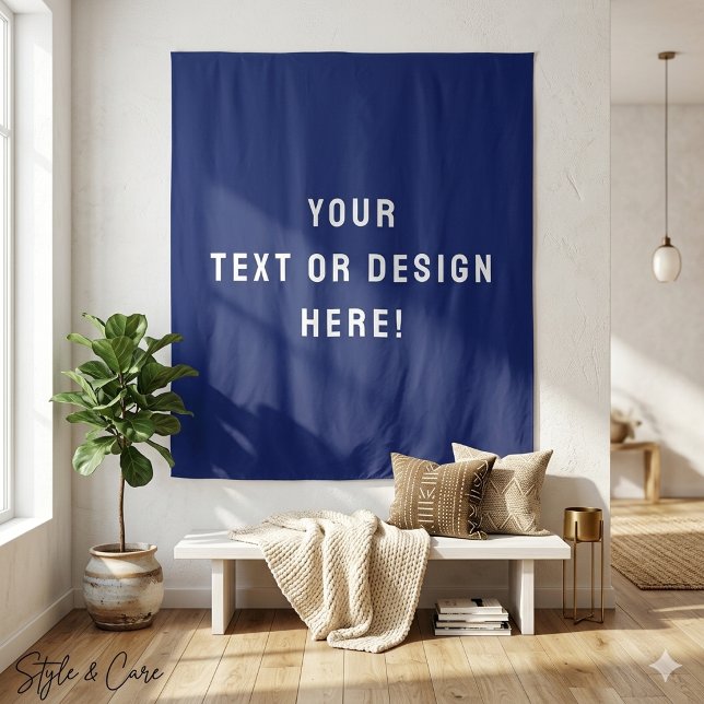 Custom Navy Tapestry Personalised Wall Decor (Custom Navy Tapestry Personalized Wall Decor)