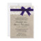 Custom Navy & White Lace & Burlap Wedding Invite