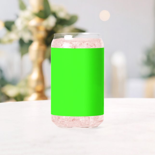 Custom Neon Green Glass Can (Insitu (Wedding))