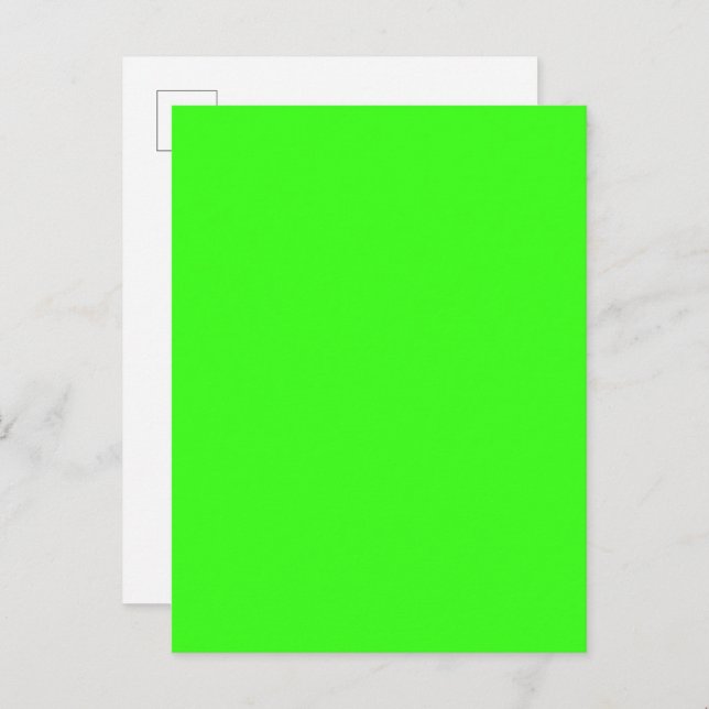Custom Neon Green Postcard (Front/Back)