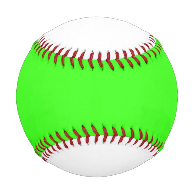 Custom Neon Green & White Baseball (Front)