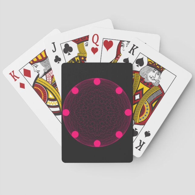 Custom Neon Mandala Playing Cards – Black Edition (Back)