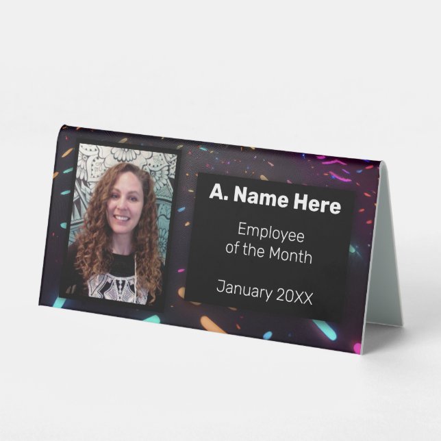 Custom Neon Party Employee of the Month  (Front)