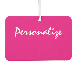 Custom neon pink heart shape car air freshener