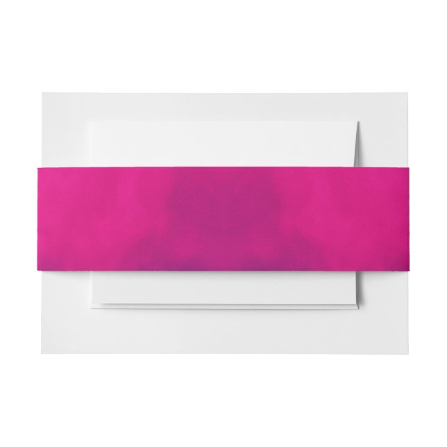 Custom Neon Pink Invitation Belly Band (Front Example)