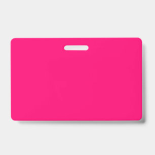 Custom Neon Pink Name Badge – Personalise ID Badge
