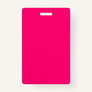 Custom Neon Pink Vertical ID Badge – Professional