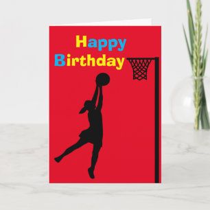 Custom Netball Player Birthday Card
