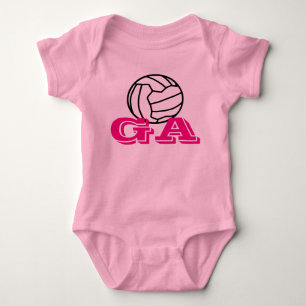 Custom Netball Player Position Ball Print Baby Bodysuit