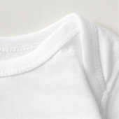 Custom Netball Player Position Themed Baby Bodysuit (Detail - Neck (in White))