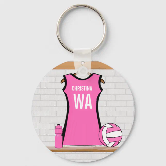 Custom Netball Uniform Key Ring Zazzle