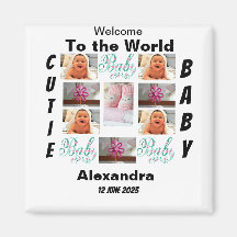 Custom New Baby 11 Photo Collage 