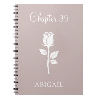 Custom New Chapter June Rose Birth Flower Notebook