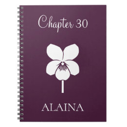 Custom New Chapter Violet February Birth Flower Notebook