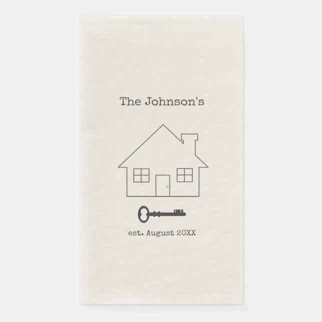 Custom new family home napkin (Front)