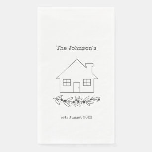 Custom new family home napkin